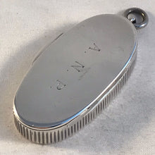 Load image into Gallery viewer, Unusual Victorian Silver Oval Box Vesta Birmingham 1876