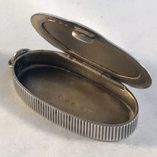 Load image into Gallery viewer, Unusual Victorian Silver Oval Box Vesta Birmingham 1876