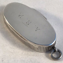 Load image into Gallery viewer, Unusual Victorian Silver Oval Box Vesta Birmingham 1876