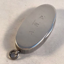 Load image into Gallery viewer, Unusual Victorian Silver Oval Box Vesta Birmingham 1876