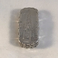 Load image into Gallery viewer, Silver Castletop Vinaigrette Depicting Scott Memorial Monument Edward Smith 1849
