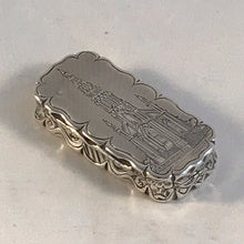 Load image into Gallery viewer, Silver Castletop Vinaigrette Depicting Scott Memorial Monument Edward Smith 1849