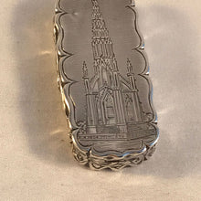 Load image into Gallery viewer, Silver Castletop Vinaigrette Depicting Scott Memorial Monument Edward Smith 1849