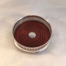 Load image into Gallery viewer, Silver Wine Bottle Coaster With Pierced Sides London 2009
