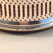 Load image into Gallery viewer, Silver Wine Bottle Coaster With Pierced Sides London 2009