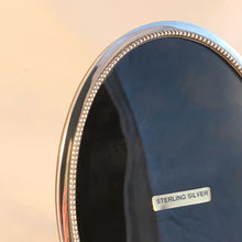 Load image into Gallery viewer, Oval Silver Photograph Frame With Beaded Edge