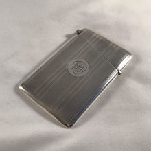 Load image into Gallery viewer, Striped Silver Card Case William Neale Birmingham 1929