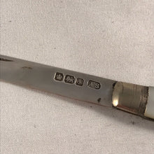 Load image into Gallery viewer, Silver And Mother Of Pearl Fruit Knife Arthur Worral Staniforth Sheffield 1917