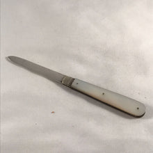 Load image into Gallery viewer, Silver And Mother Of Pearl Fruit Knife Arthur Worral Staniforth Sheffield 1917