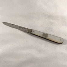 Load image into Gallery viewer, Silver And Mother Of Pearl Fruit Knife Arthur Worral Staniforth Sheffield 1917