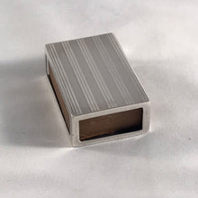 Load image into Gallery viewer, Striped Silver Matchbox Holder Adie Brothers Birmingham 1924