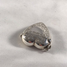 Load image into Gallery viewer, Edwardian Heart Shaped Silver Vesta Hallmarked Birmingham 1903
