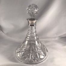 Load image into Gallery viewer, Silver And Glass Ships Decanter Birmingham 1988
