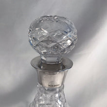 Load image into Gallery viewer, Silver And Glass Decanter Ovoid Shape Birmingham 2015