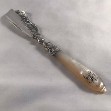Load image into Gallery viewer, Silver And Mother Of Pearl Butter Spreader George Unite 1879