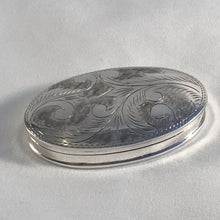Load image into Gallery viewer, Large Silver Pill Pot With Foliate Decoration Full Import Hallmarks