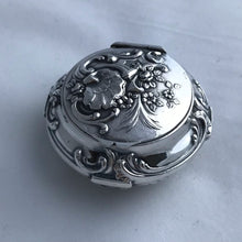 Load image into Gallery viewer, French Silver Pill Box Embossed Decoration Charles Hack And Achille Hourdequin