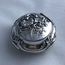 Load image into Gallery viewer, French Silver Pill Box Embossed Decoration Charles Hack And Achille Hourdequin