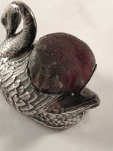 Load image into Gallery viewer, Edwardian Silver Swan Pin Cushion Levi & Salaman Birmingham 1904
