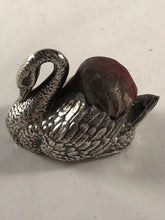Load image into Gallery viewer, Edwardian Silver Swan Pin Cushion Levi & Salaman Birmingham 1904