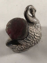 Load image into Gallery viewer, Edwardian Silver Swan Pin Cushion Levi & Salaman Birmingham 1904