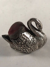 Load image into Gallery viewer, Edwardian Silver Swan Pin Cushion Levi & Salaman Birmingham 1904