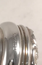 Load image into Gallery viewer, Solid Sterling Silver Large Pill Pot With Embossed Decoration Birmingham 1989