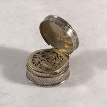 Load image into Gallery viewer, Circular Silver Vinaigrette John Linnit London 1817