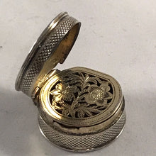 Load image into Gallery viewer, Circular Silver Vinaigrette John Linnit London 1817