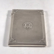 Load image into Gallery viewer, Solid Silver Hallmarked Card Case With Garter Insignia Birmingham 1866