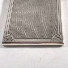 Load image into Gallery viewer, Solid Silver Hallmarked Card Case With Garter Insignia Birmingham 1866