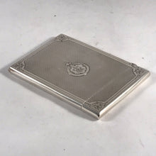 Load image into Gallery viewer, Solid Silver Hallmarked Card Case With Garter Insignia Birmingham 1866