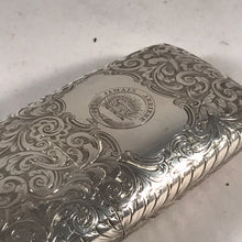 Load image into Gallery viewer, Nathaniel Mills Silver Cheroot Case With Garter Insignia