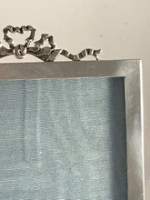 Load image into Gallery viewer, Edwardian Silver Picture Frame With Bow Top Birmingham 1906