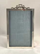 Load image into Gallery viewer, Edwardian Silver Picture Frame With Bow Top Birmingham 1906
