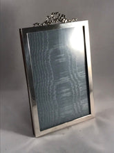 Load image into Gallery viewer, Edwardian Silver Picture Frame With Bow Top Birmingham 1906