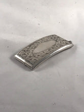 Load image into Gallery viewer, Curved Silver Card Case With Shaped Cartouche