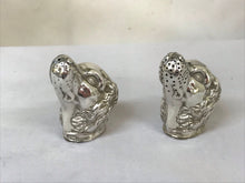 Load image into Gallery viewer, Pair Of Modern Silver Dogs Head Pepperettes Modern Import Marks c1990s