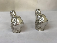 Load image into Gallery viewer, Pair Of Modern Silver Dogs Head Pepperettes Modern Import Marks c1990s