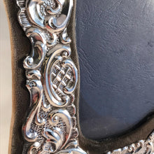 Load image into Gallery viewer, Large Ornate Silver Photograph Frame London 1985