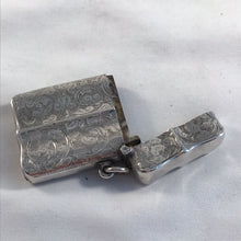 Load image into Gallery viewer, Shaped Silver Vesta With Shield Shaped Cartouche Deakin & Francis Birmingham 1895