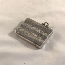 Load image into Gallery viewer, Shaped Silver Vesta With Shield Shaped Cartouche Deakin & Francis Birmingham 1895