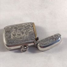 Load image into Gallery viewer, Edwardian Silver Vesta With Heart Shaped Cartouche Birmingham 1905