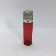 Load image into Gallery viewer, Silver Topped Glass Scent Bottle Birmingham 1890