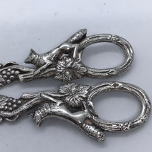Load image into Gallery viewer, Silver Grape Shears with Fox Handles London 1966