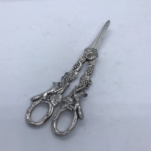 Load image into Gallery viewer, Silver Grape Shears with Fox Handles London 1966