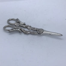 Load image into Gallery viewer, Silver Grape Shears with Fox Handles London 1966