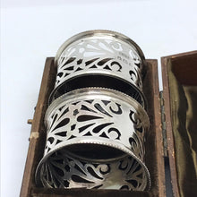 Load image into Gallery viewer, Pair of Edwardian Silver Napkin Rings Birmingham 1908