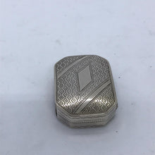 Load image into Gallery viewer, Early George III Silver Curved Vinaigrette Birmingham 1787