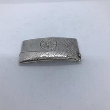 Load image into Gallery viewer, Edwardian Silver Curved Card Case with Planished Finish Chester 1907